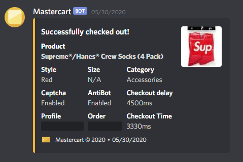 Discord checkout notification